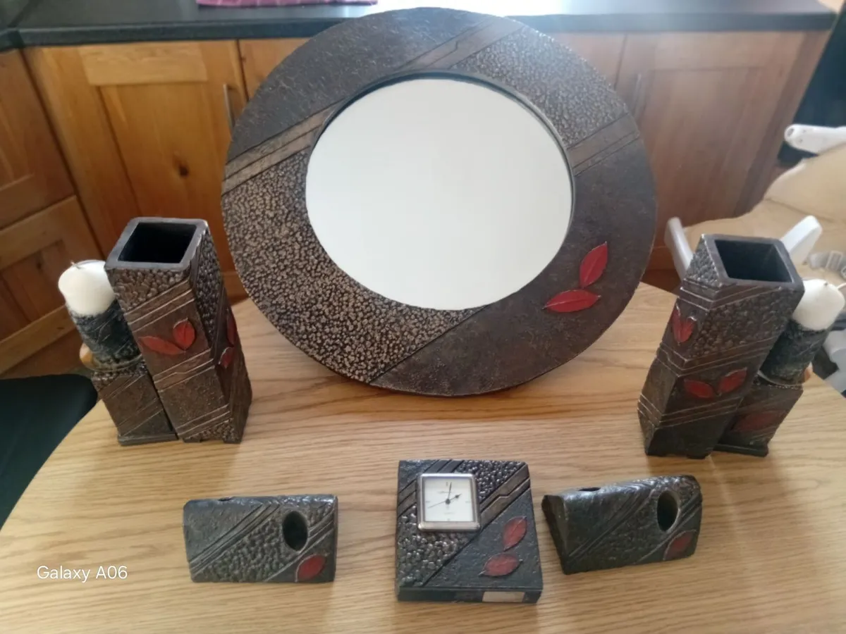 Genesis Bronze Mirror and Candle set - Image 1