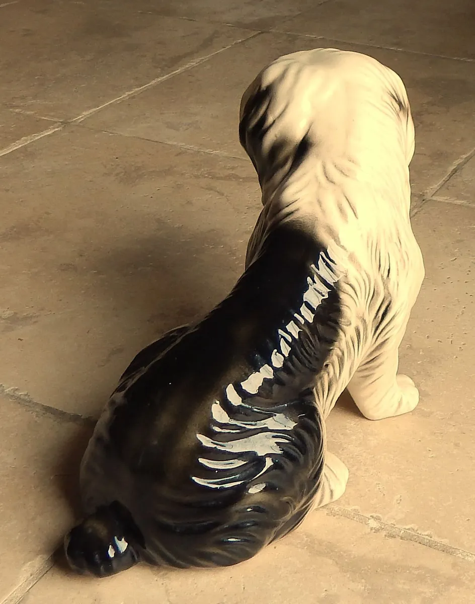 Large Ceramic Old English Sheep Dog Figurine - Image 3