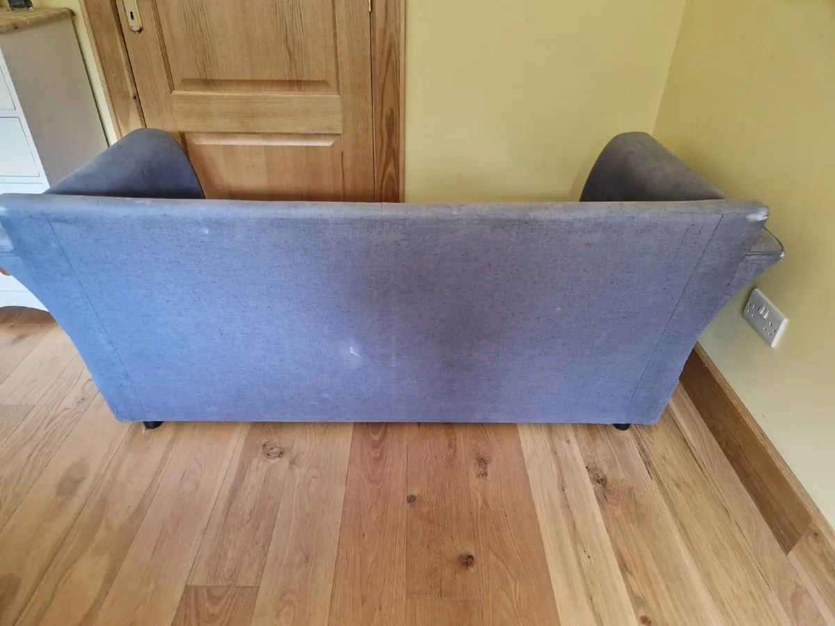 Two seater blue sofa - Image 2