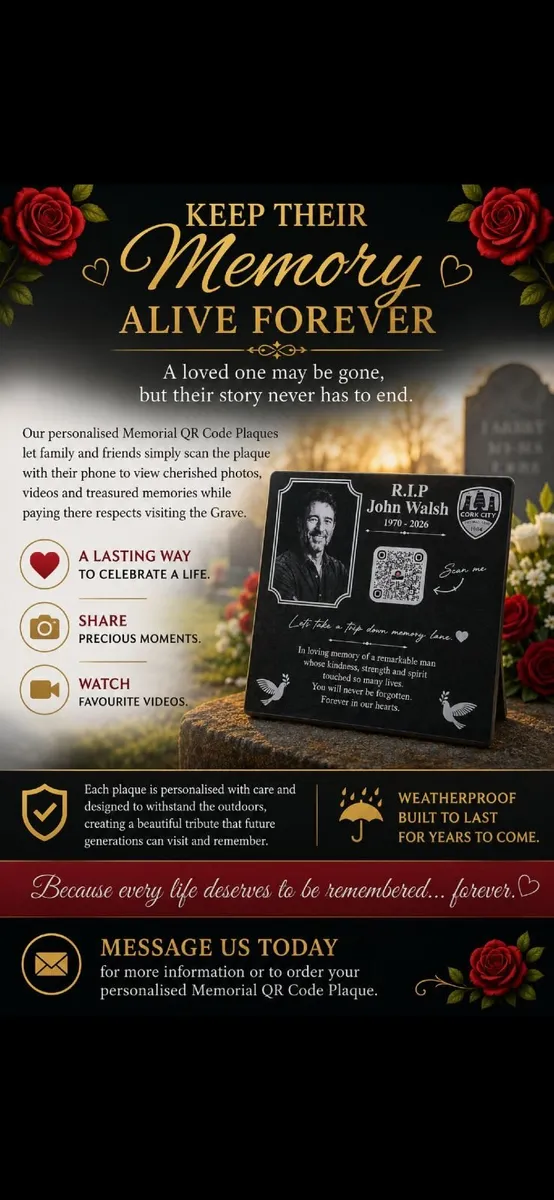 Plaque for your loved ones free delivery Ireland - Image 1