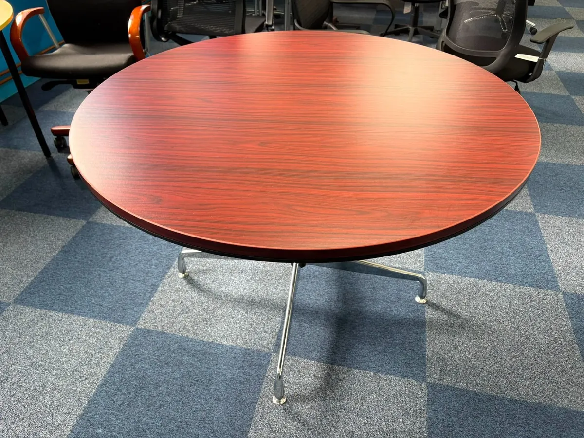 1200mm Walnut Circular Conference Table - £145+VAT - Image 2