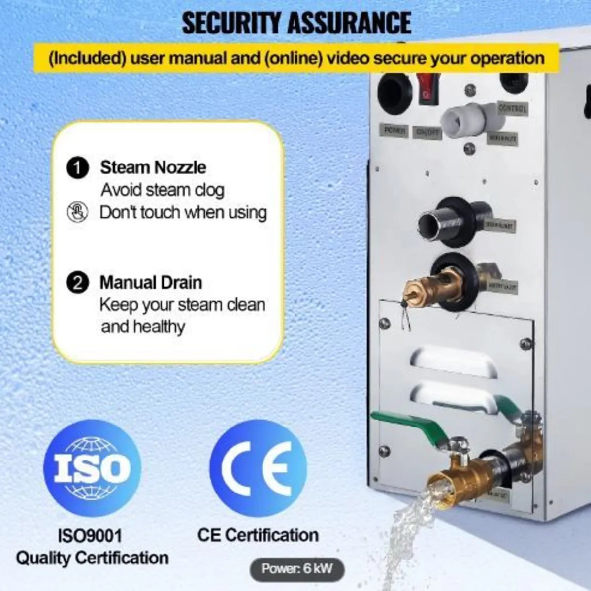 6KW Sauna Bath Steamer - Image 4