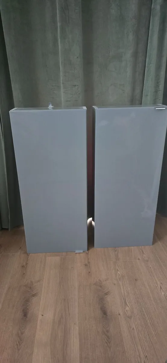 Gloss grey bathroom wall cabinet - Image 3