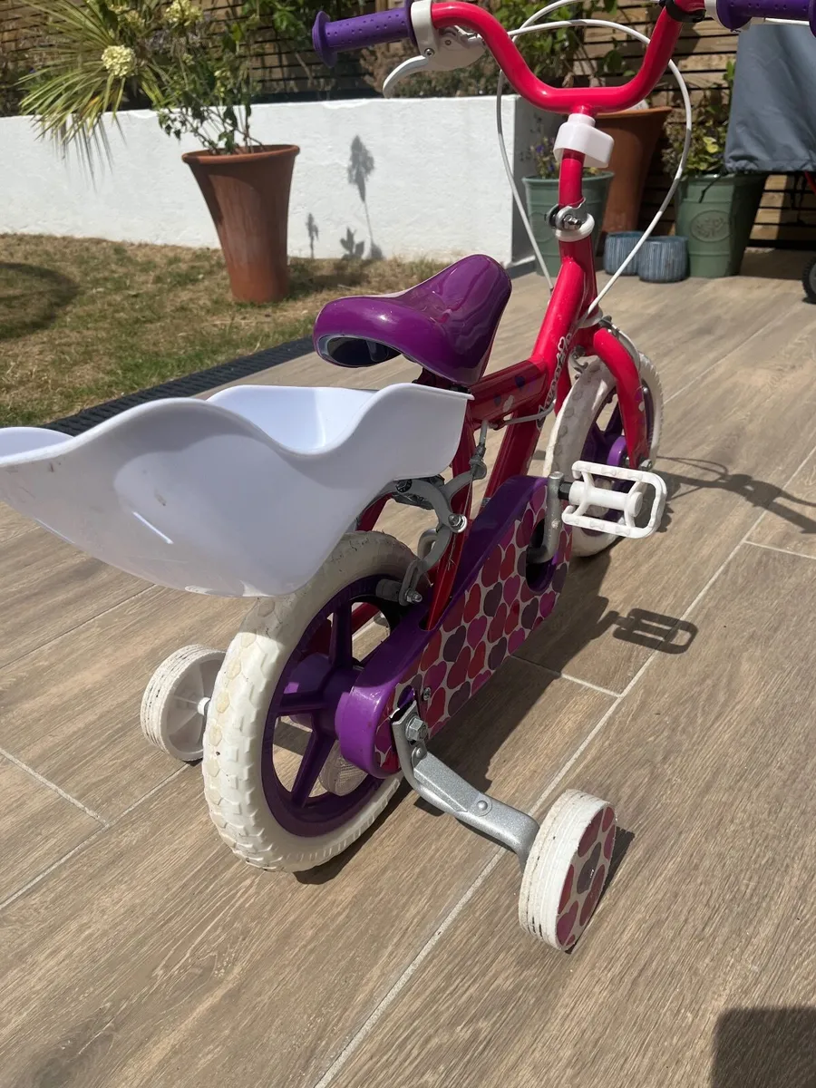 Kids' Bicycle with Stabilisers & Doll Seat - Image 3