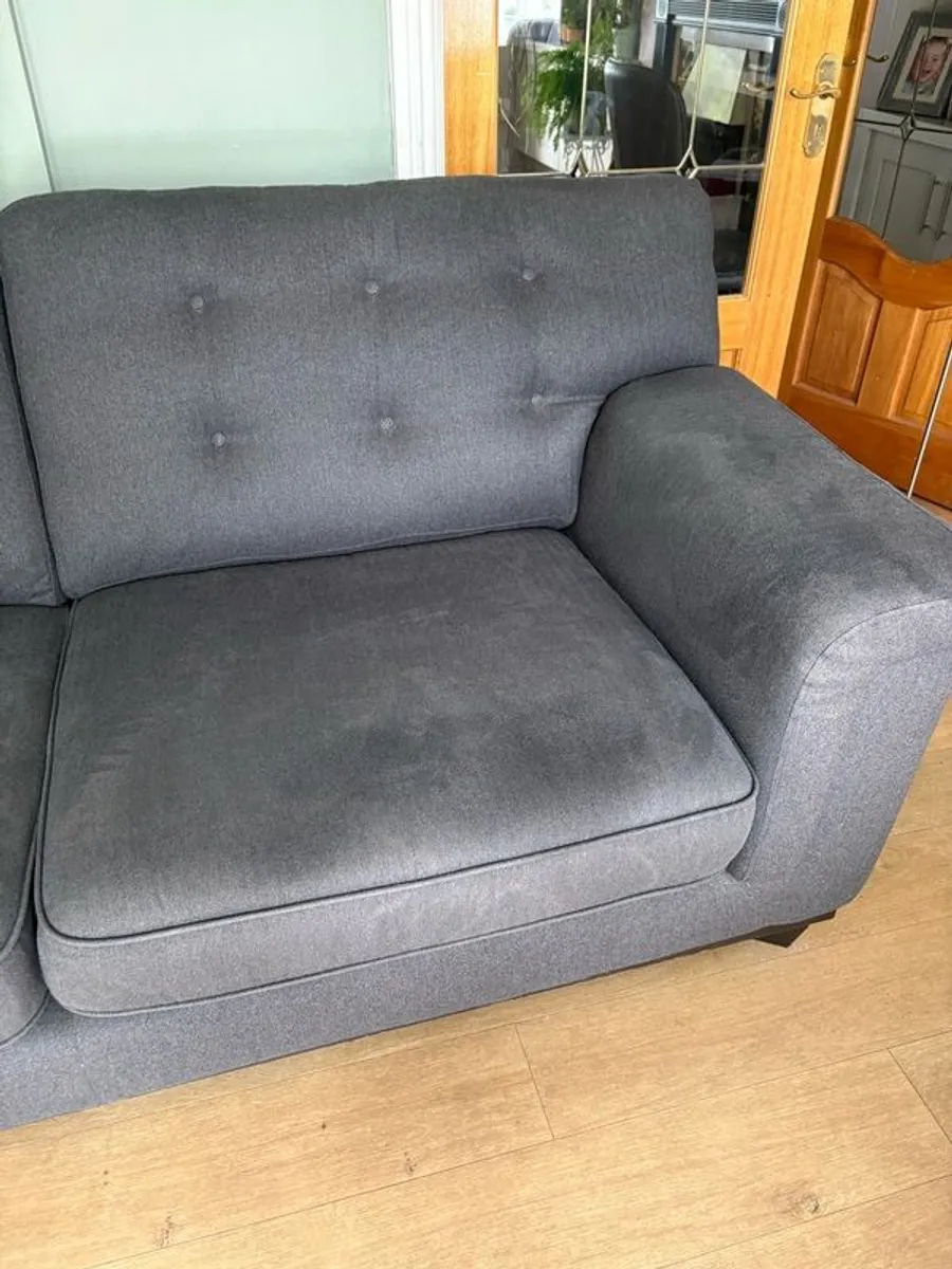 3 seater sofa and footstool - Image 2