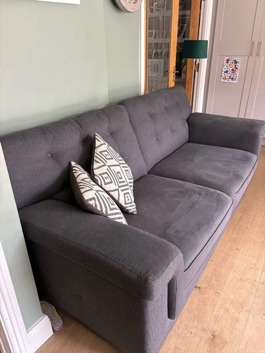 3 seater sofa and footstool - Image 3