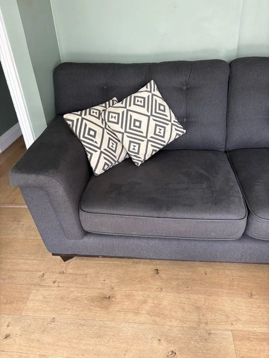 3 seater sofa and footstool - Image 1