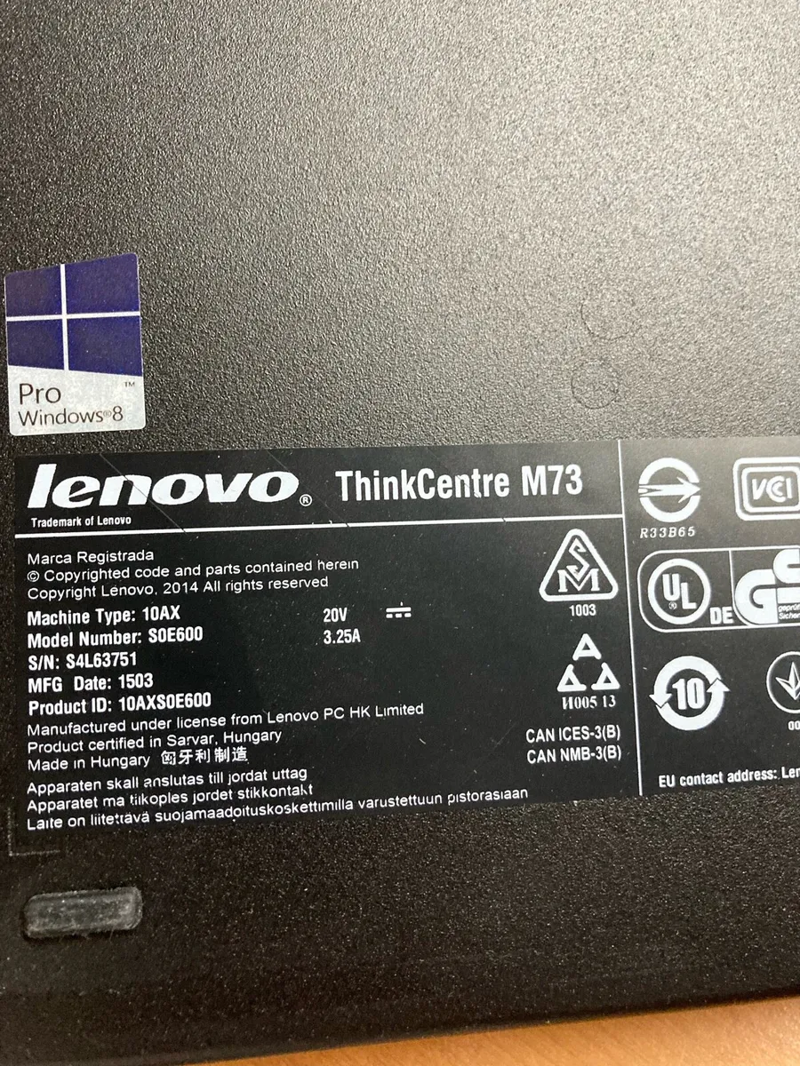 Lenovo mini pc 8gb ram 500 hdd w10 - Image 3