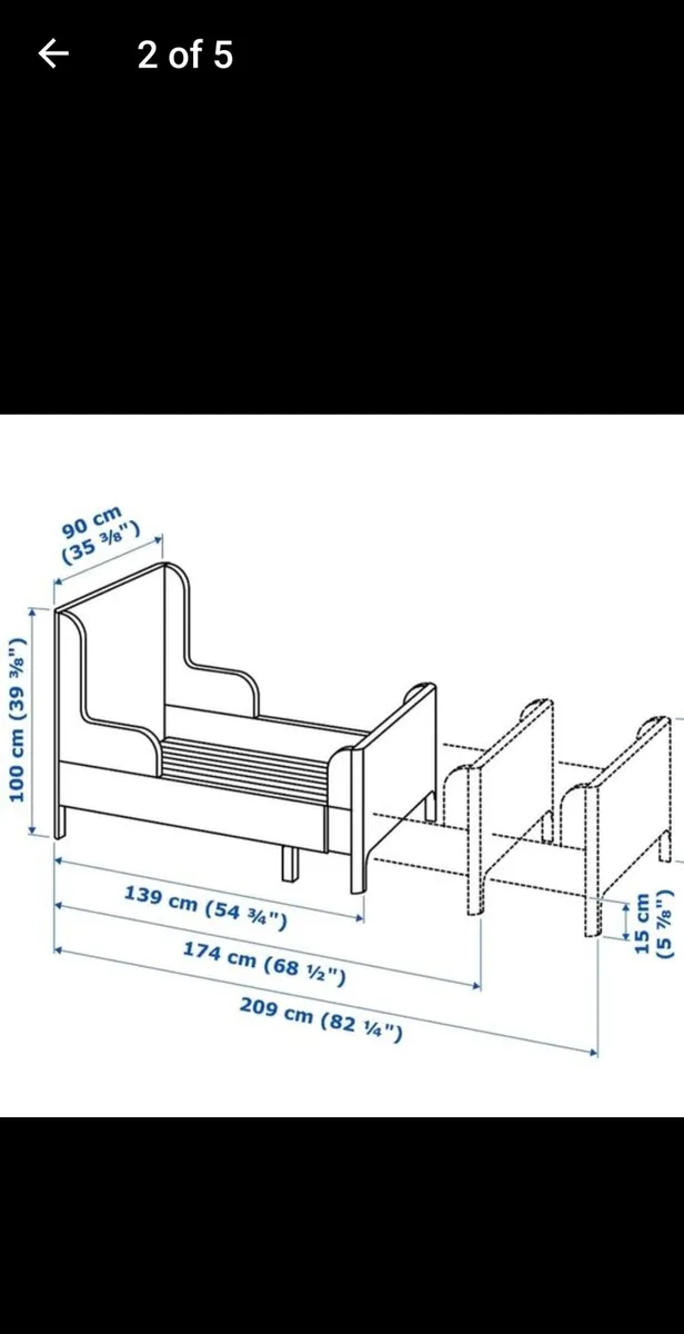 Ikea Busunge extendable bed - Image 2