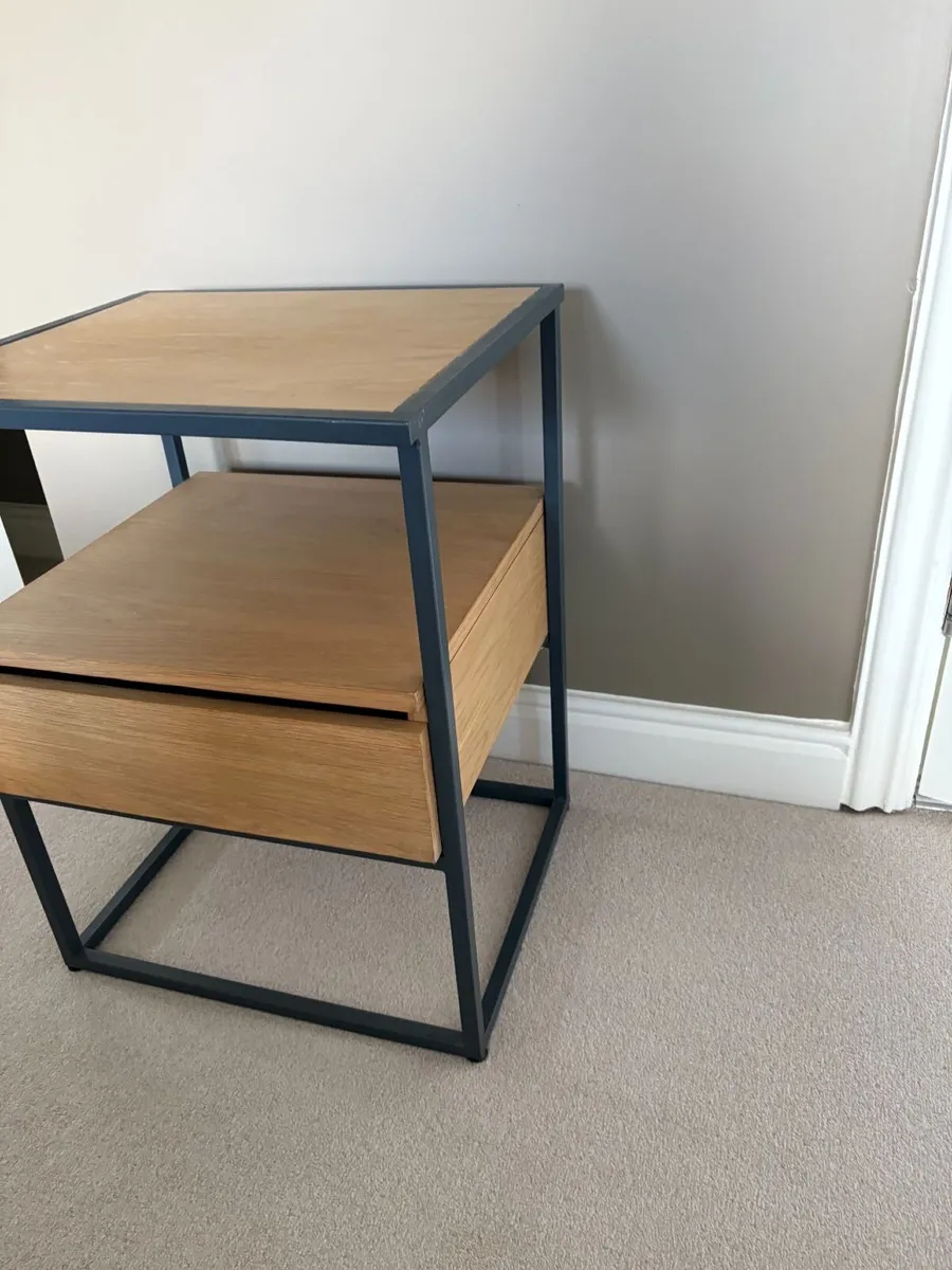 Oak Bedside Lockers / Side Tables – Like New - Image 1