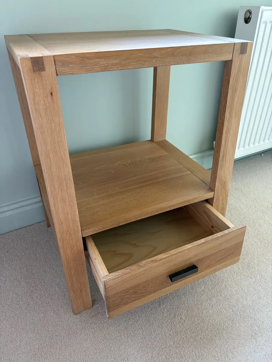 Oak Bedside Lockers / Side Tables – Like New - Image 3