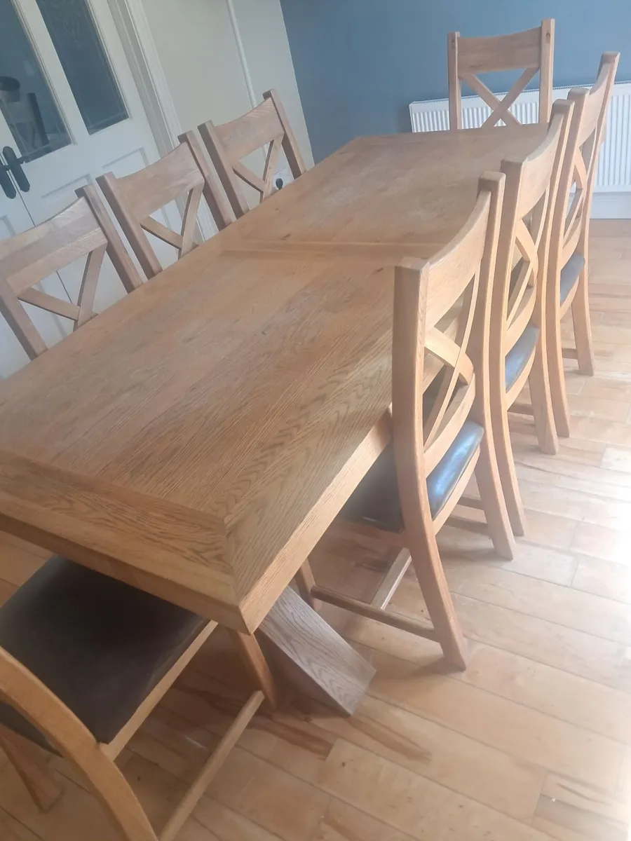 8 Seater Table & Chairs - Image 1