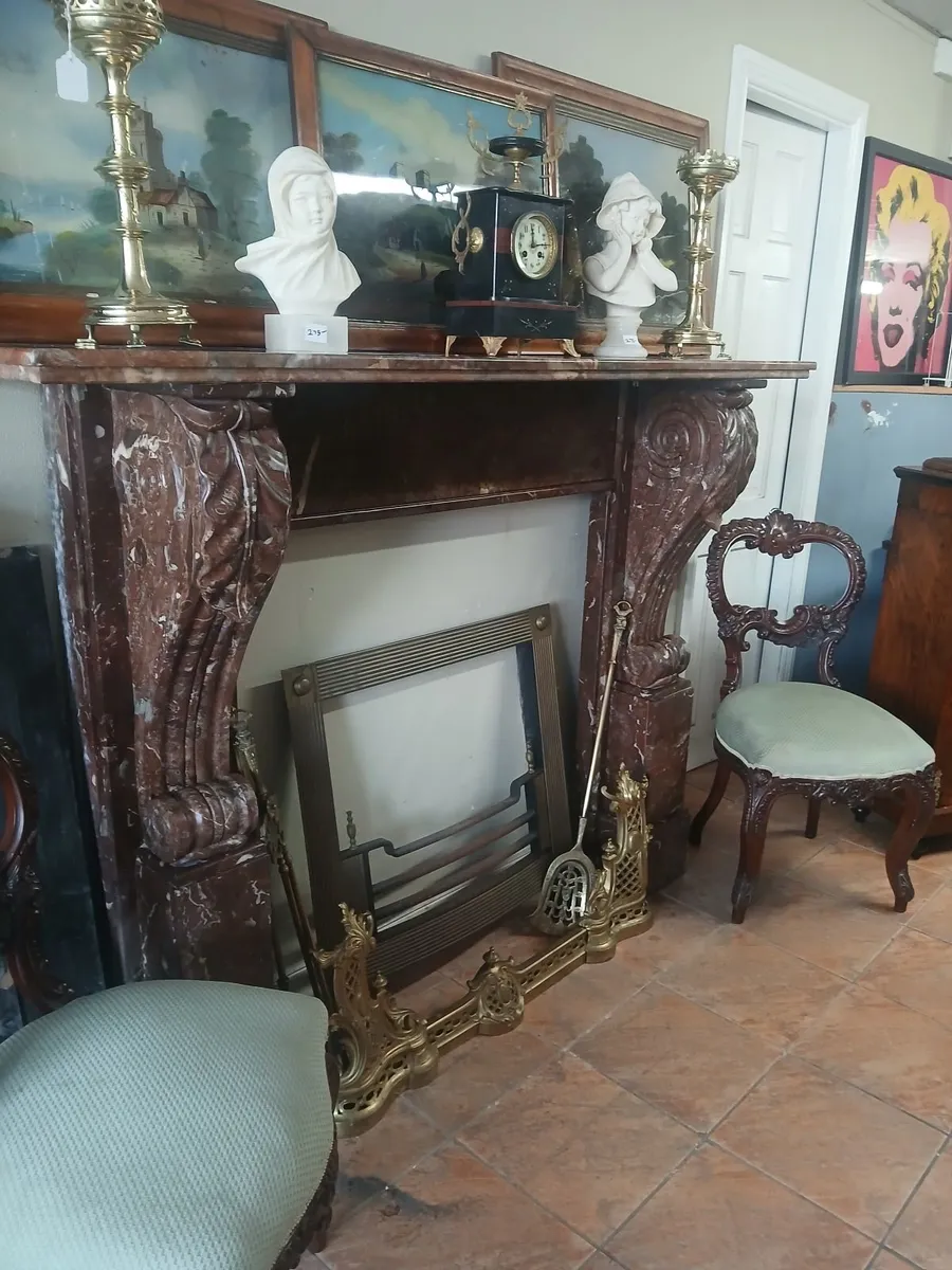 antique marble fireplace - Image 1