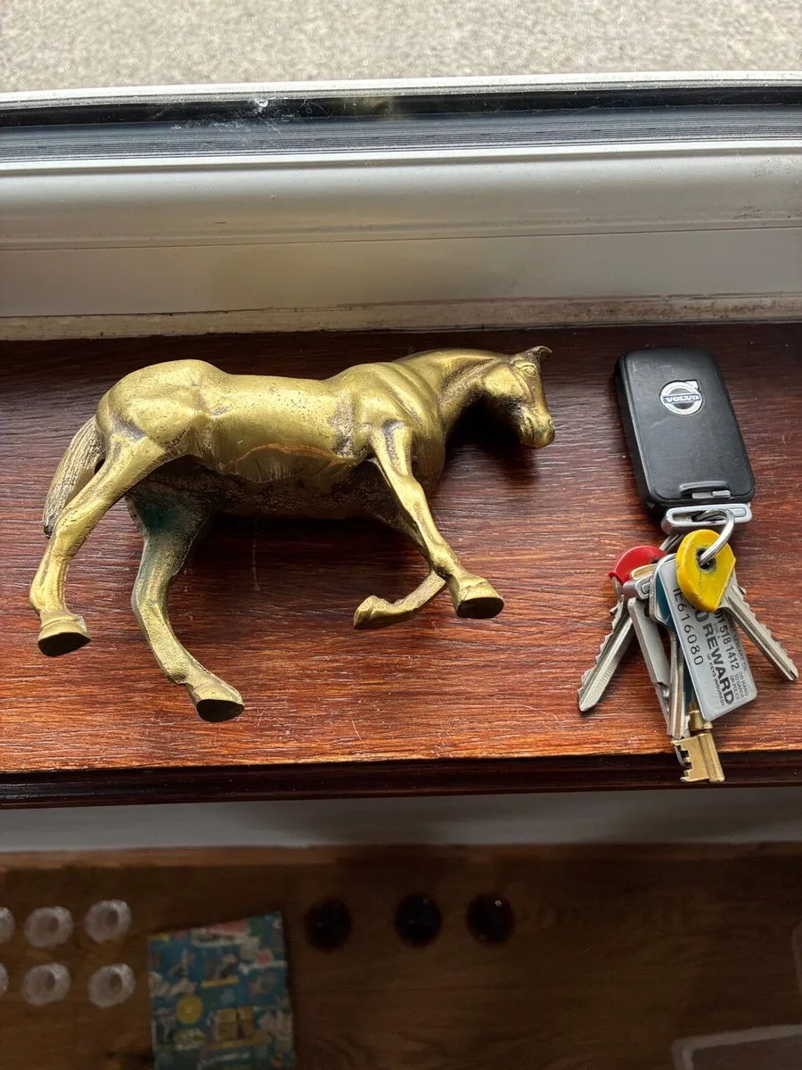 Vintage Solid Brass Horse Sculpture - Image 3