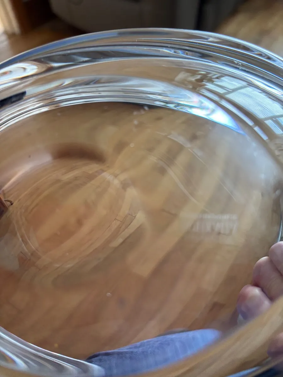 Large bohemian crystal bowl - Image 1