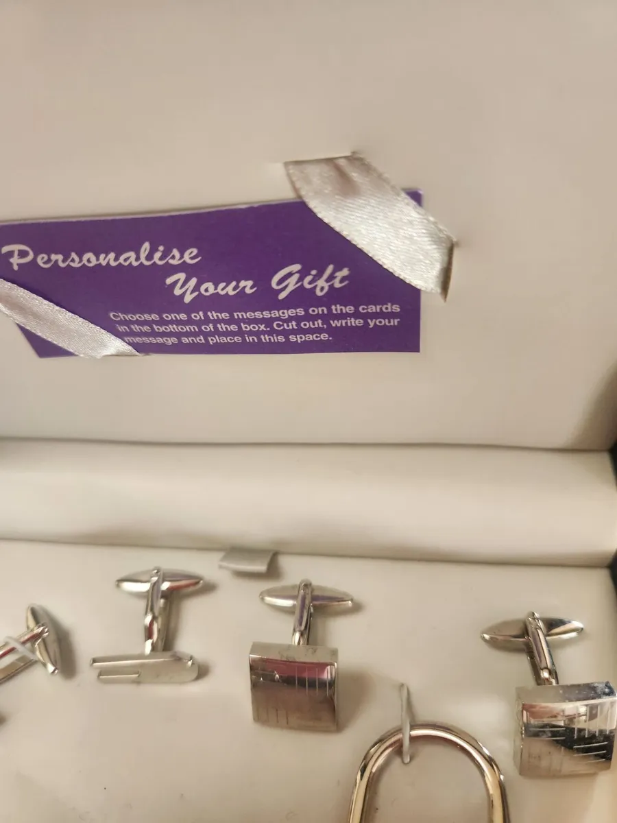 Cuff links gift set, golf theme - Image 1