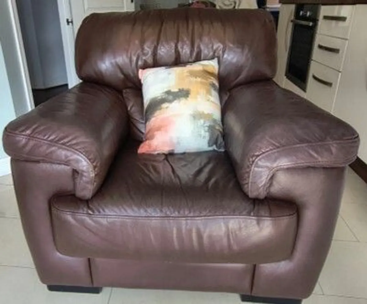 Leather armchair free to take - Image 3