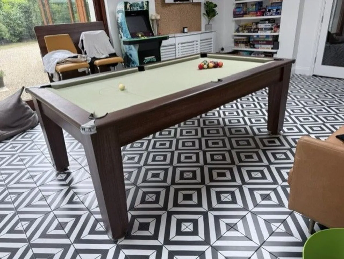 7 Foot Pool Diner Billiards Table Dark Walnut Fin - Image 3