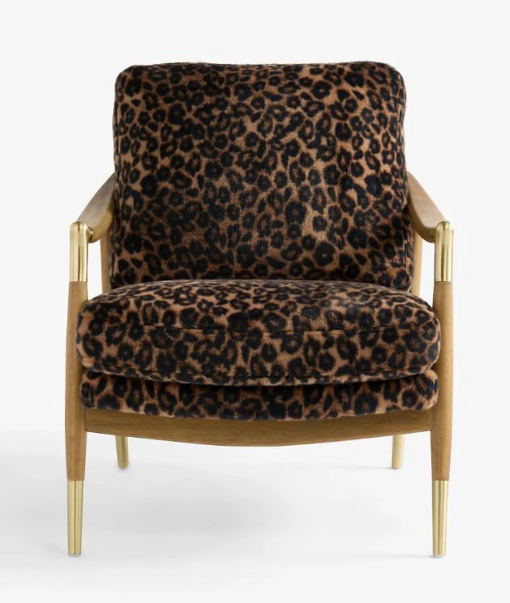 PRICE DROP: Alaska Faux Fur Wooden Armchair - Image 2