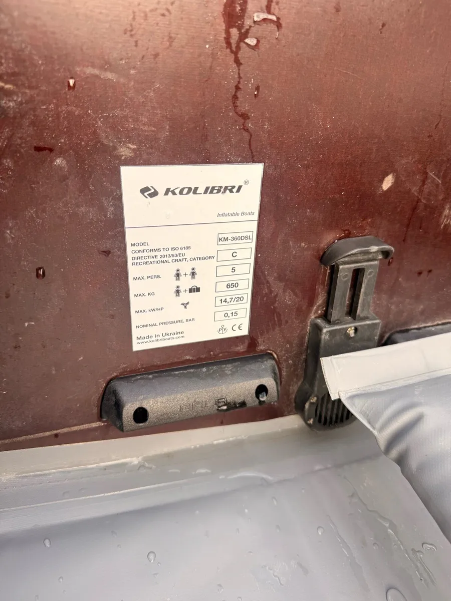 Kolibri inflatable with Tohatsu 20hp outboard - Image 3