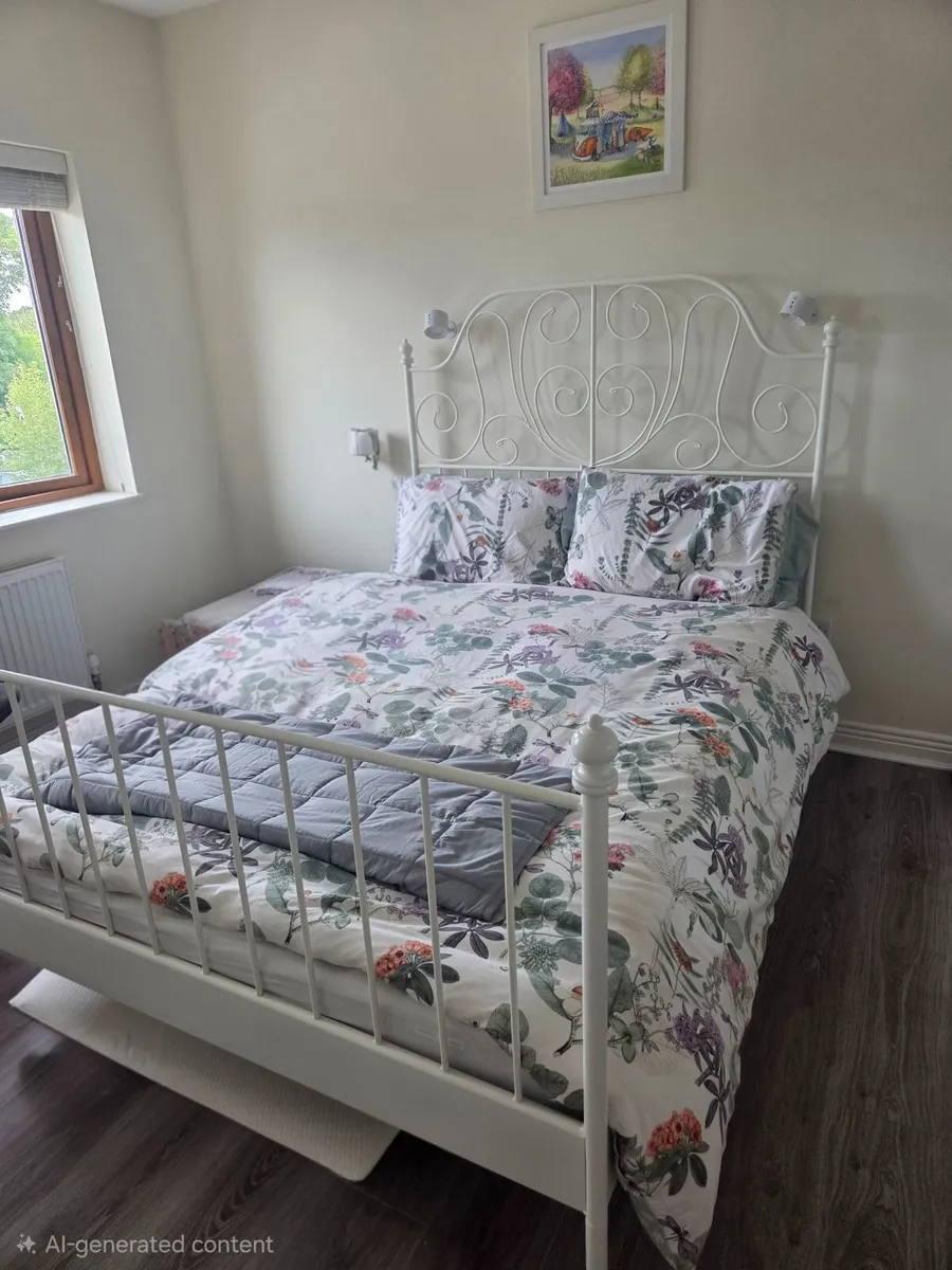 Double Bed Frame and Mattress - Image 3