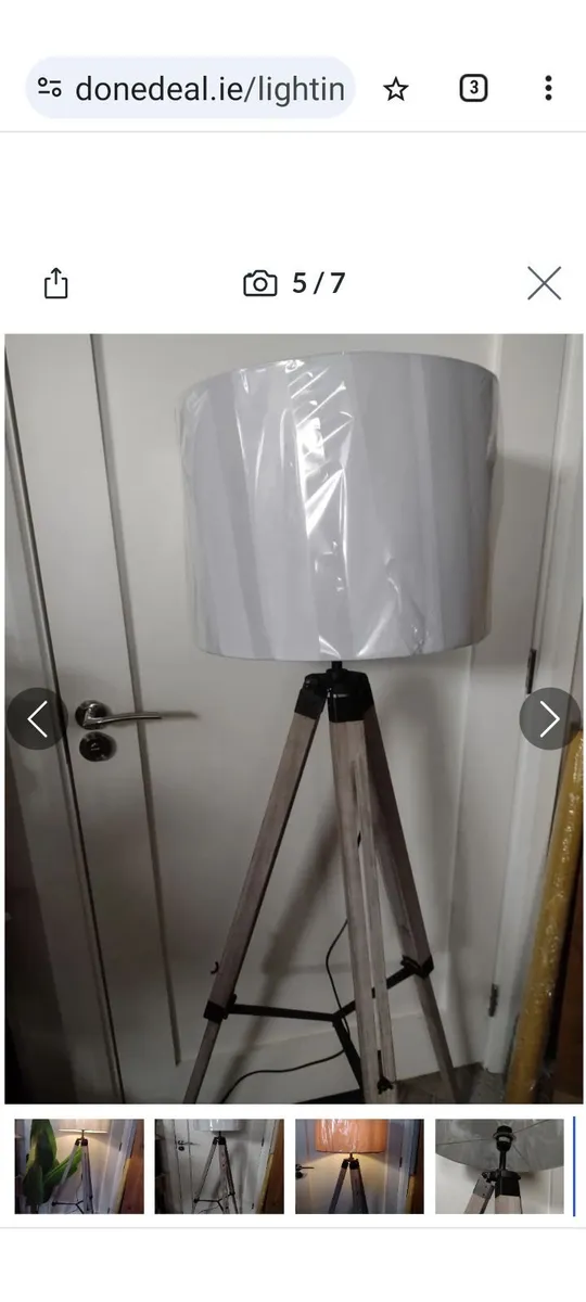 Brand new tripod floor lamp height adjustable - Image 2