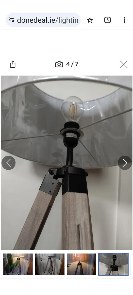 Brand new tripod floor lamp height adjustable - Image 3