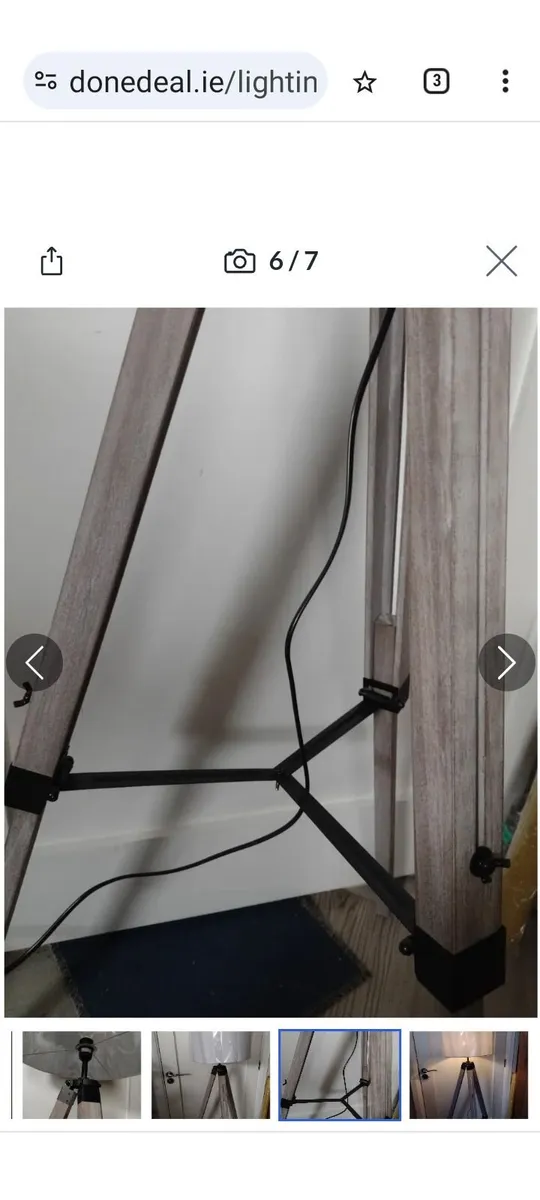 Brand new tripod floor lamp height adjustable - Image 4