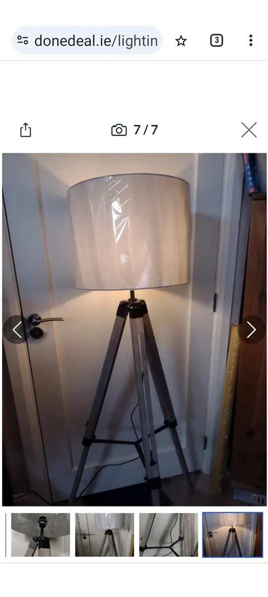 Brand new tripod floor lamp height adjustable - Image 1