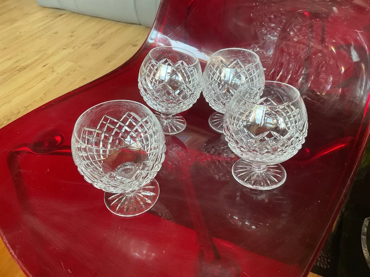 4 crystal brandy glasses - Image 2
