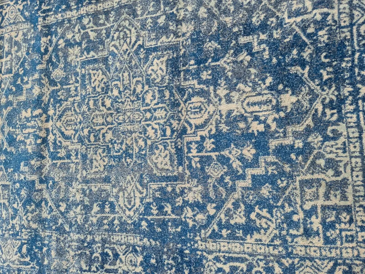 Rug (Antique blue and grey) - Image 4