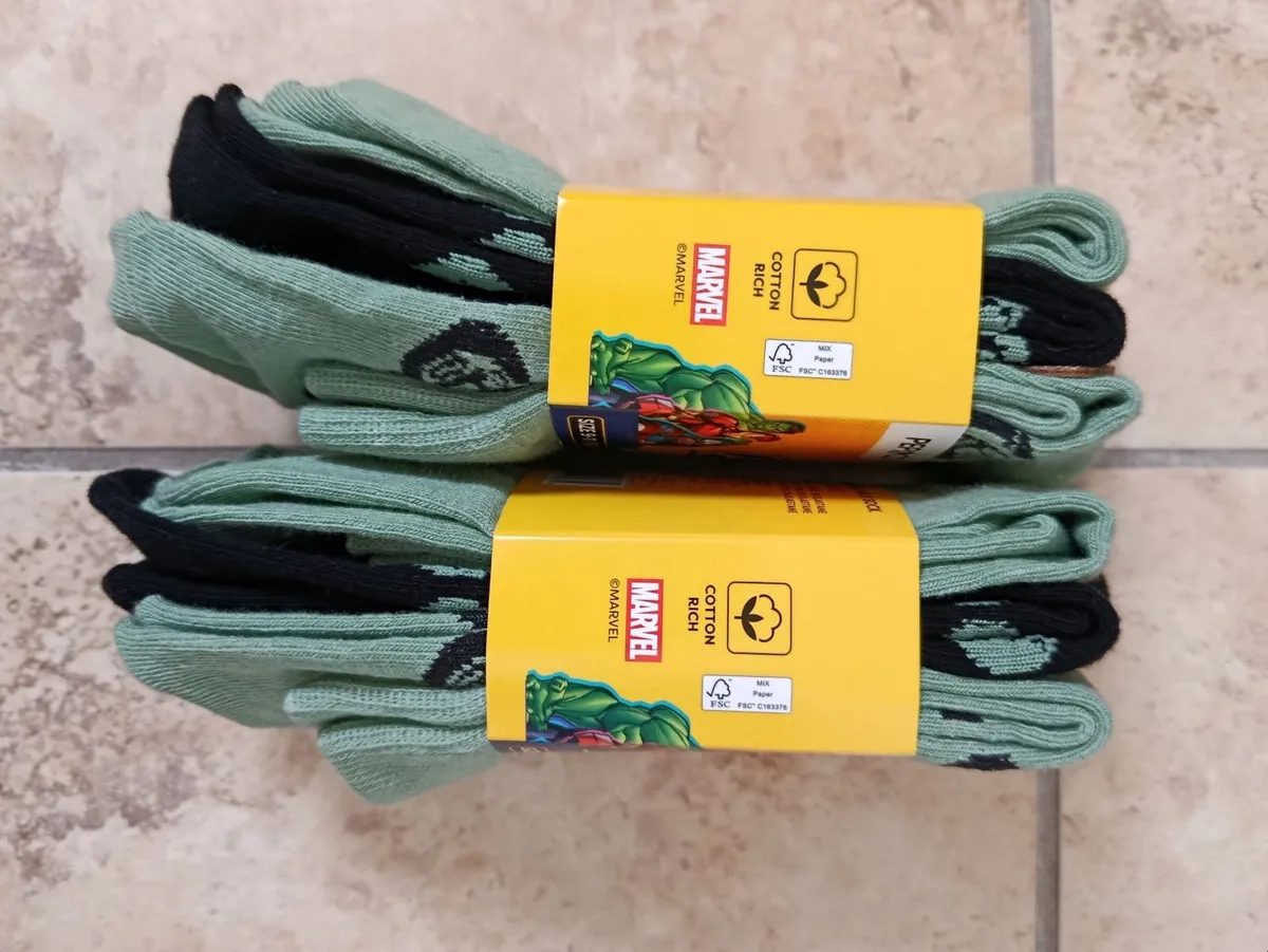 Avengers 2x 3 Pairs Mens Ankle Socks Size 9-11 - Image 3