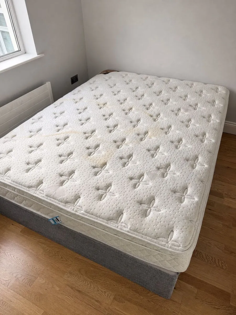 King Size Grey Divan Base + Mattress - €60 - Image 2