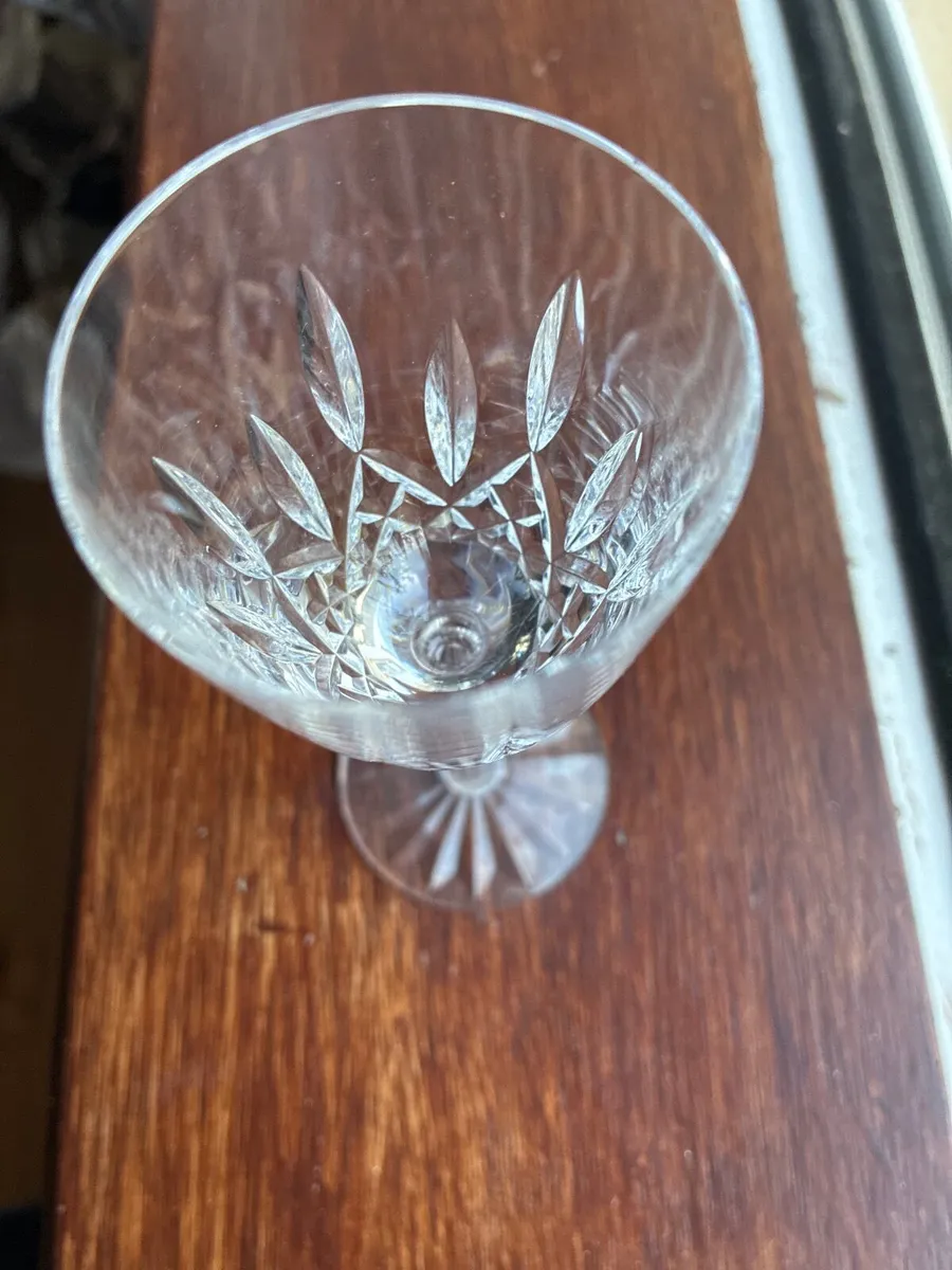 Set of 4 Vintage Cut Crystal Sherry / Port Glasses - Image 2
