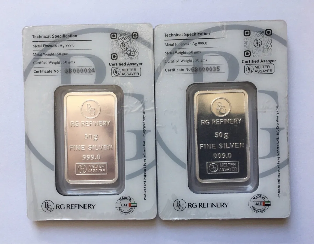 2x 50g silver bars - Image 2
