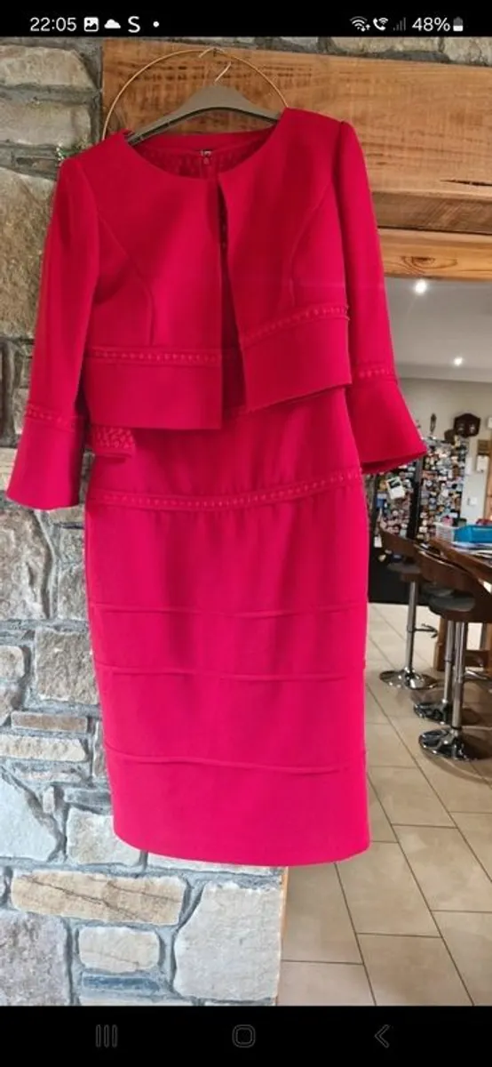 Veni Infantino ladies dress and jacket. Red Size 12 - Image 1