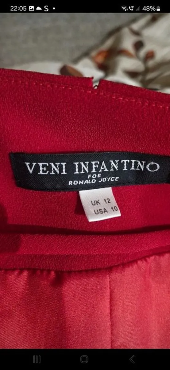 Veni Infantino ladies dress and jacket. Red Size 12 - Image 3
