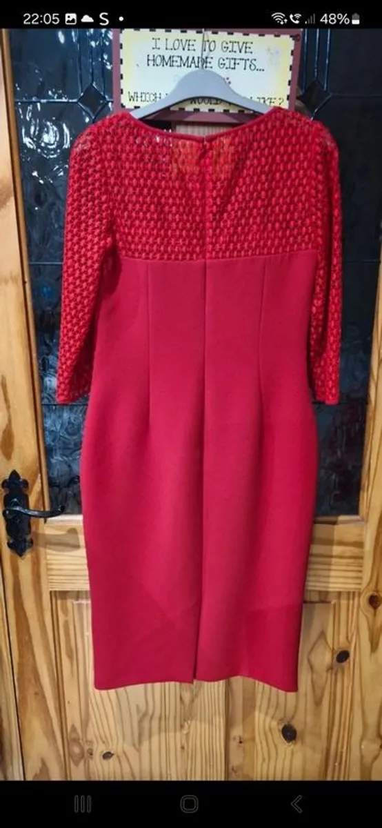 Veni Infantino ladies dress and jacket. Red Size 12 - Image 4