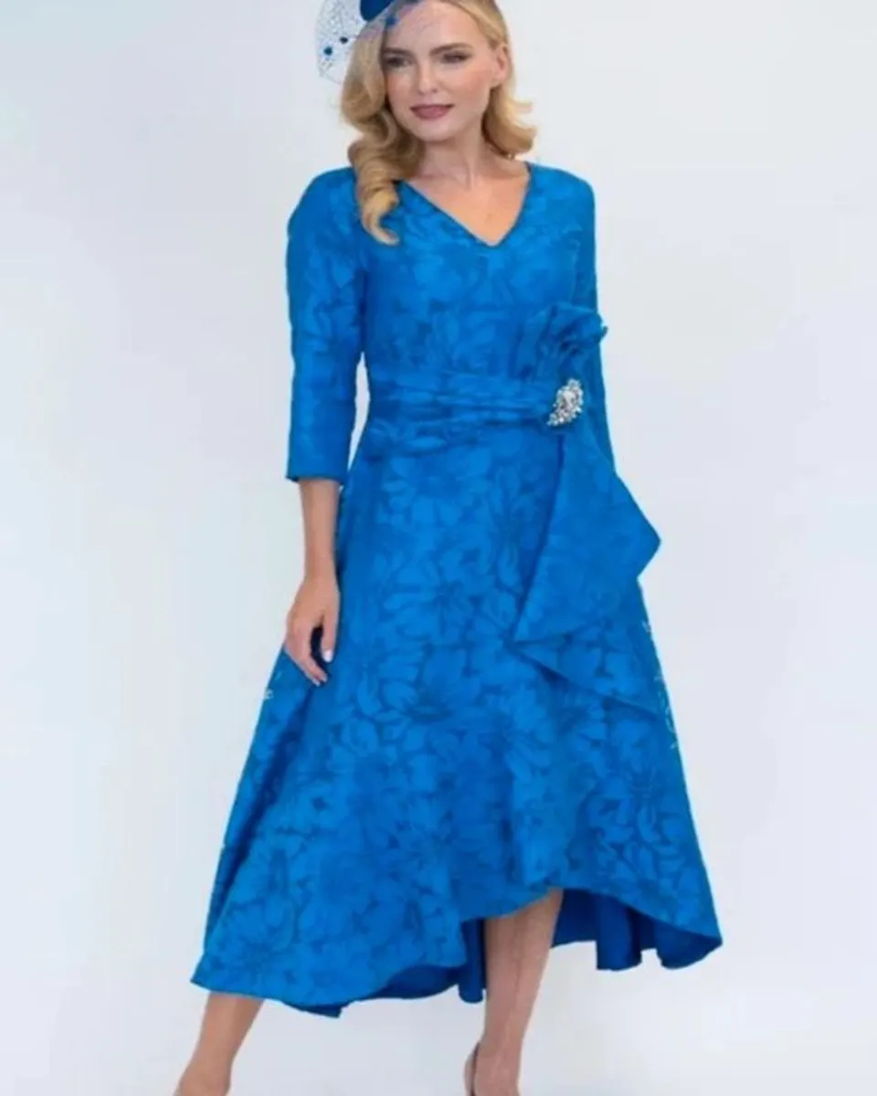 Cassandra Ladies dress with matching facinator Mother of the bride or Mother of the groom - Image 3