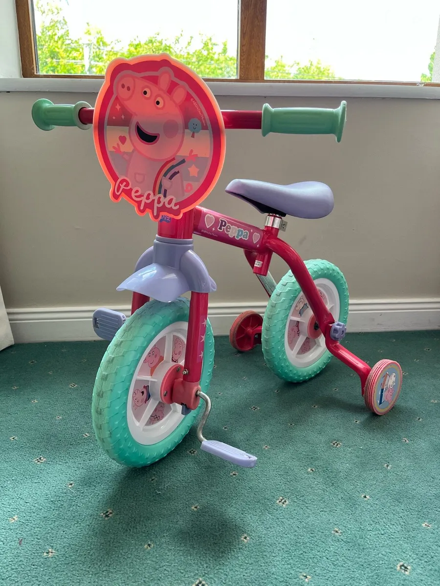 PEPPA PIG MY FIRST 2 in 1, 10" GIRL BIKE - Image 1