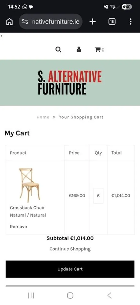 X6 Crossback Natural Kitchen Table Chairs S Alternative excellent condition hardly used Currently retailing 1014 - Image 2