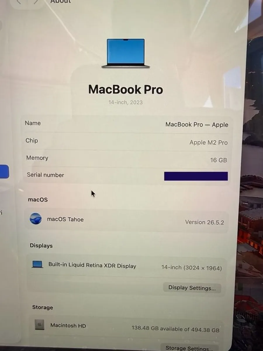 MacBook Pro 14" M2 Pro | 16GB RAM | 512GB SSD | Like New + Warranty - Image 3