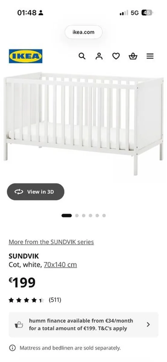 baby cot - Image 2