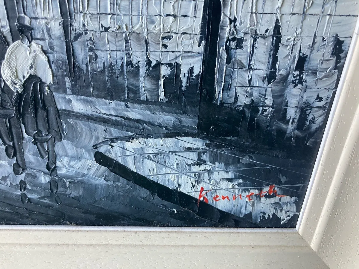 Paris city scene painting free postage - Image 2