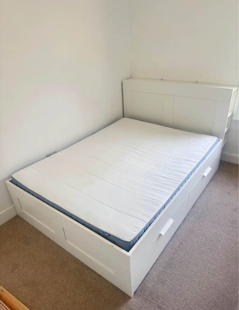 Ikea king size bed with storage - Image 1