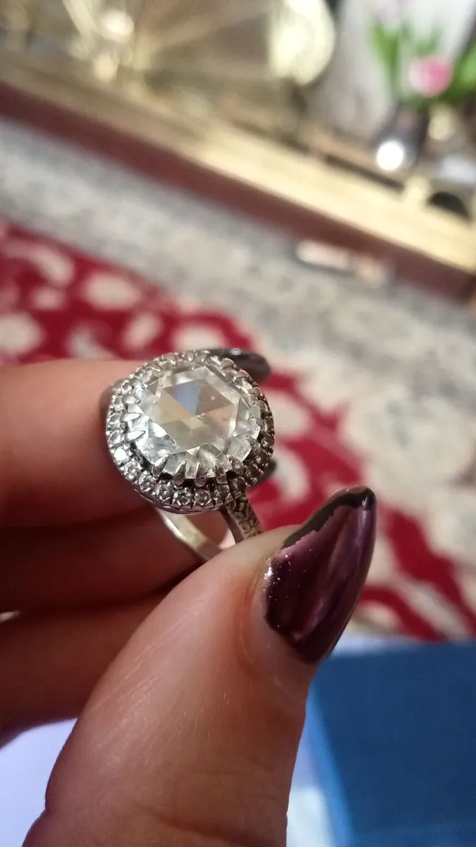 Beautiful 14k white Gold Mossianite Ring - Image 2