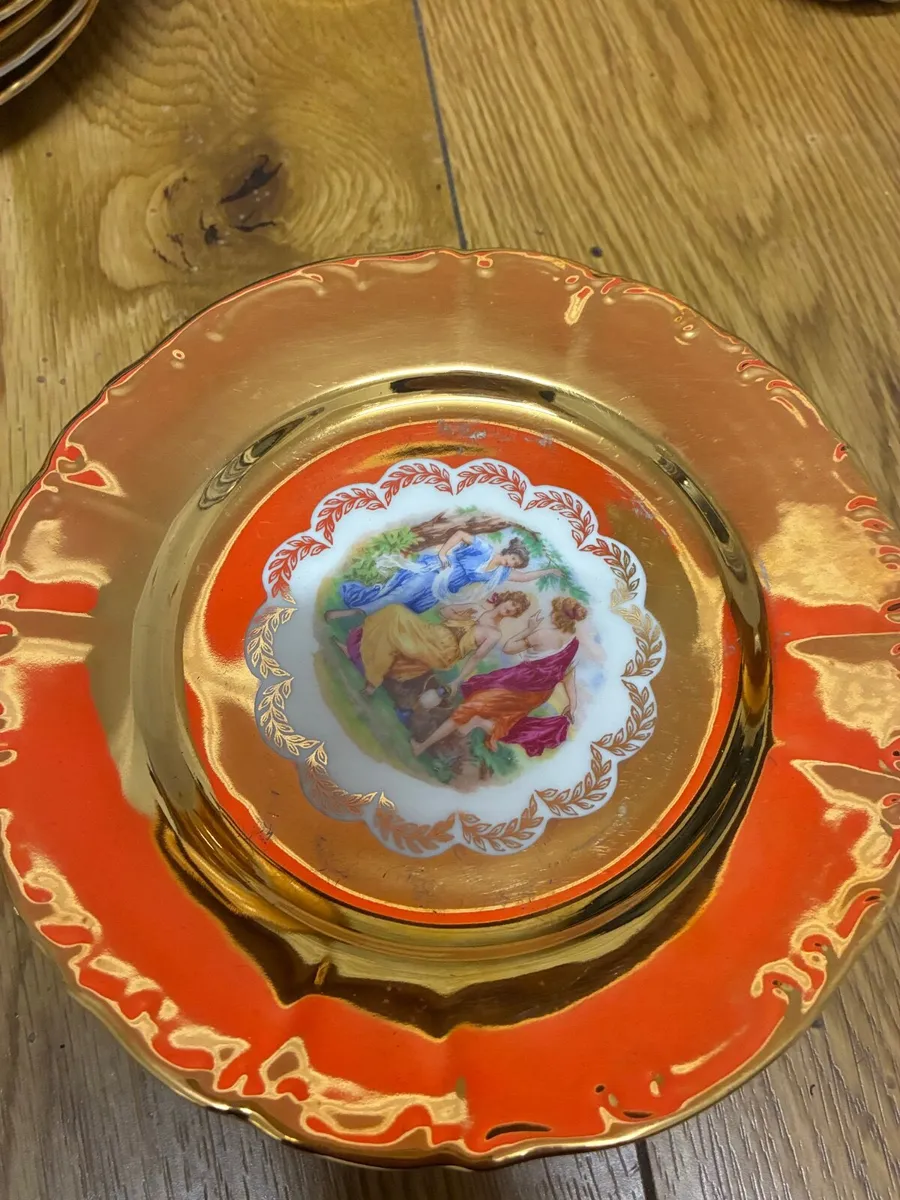 Vintage MZ Czech Gilded Porcelain Coffee Set - Image 3