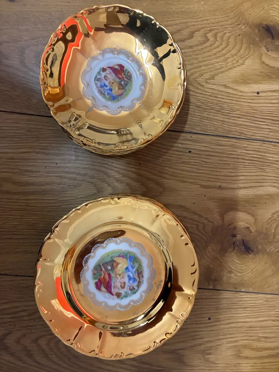 Vintage MZ Czech Gilded Porcelain Coffee Set - Image 4