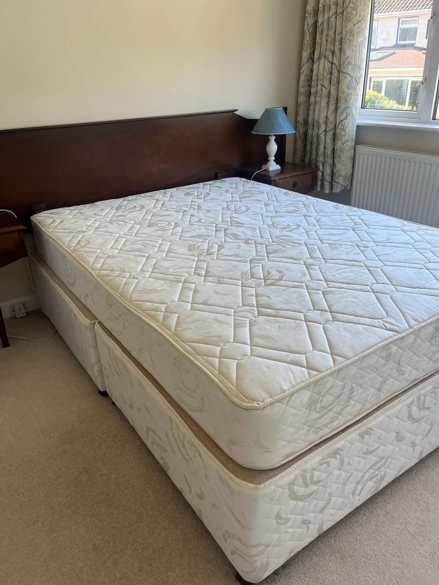 Double divan bed base & mattress - Image 2