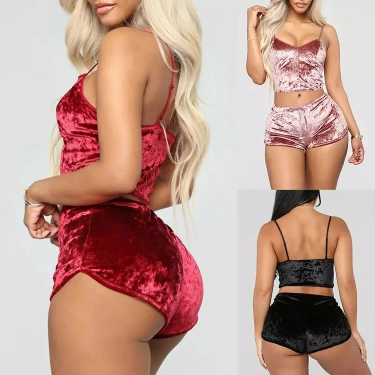 Velor pajamas short shorts - Image 3